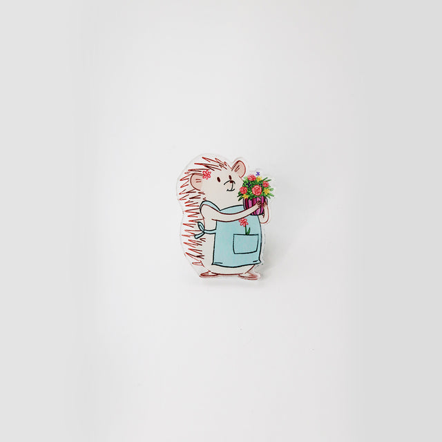 Florist Hedgehog Pin