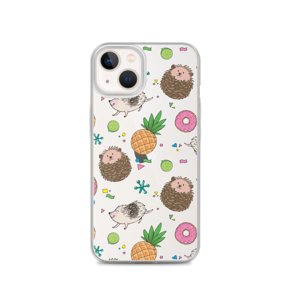 Hedgies, Hooray! iPhone Case - Clear