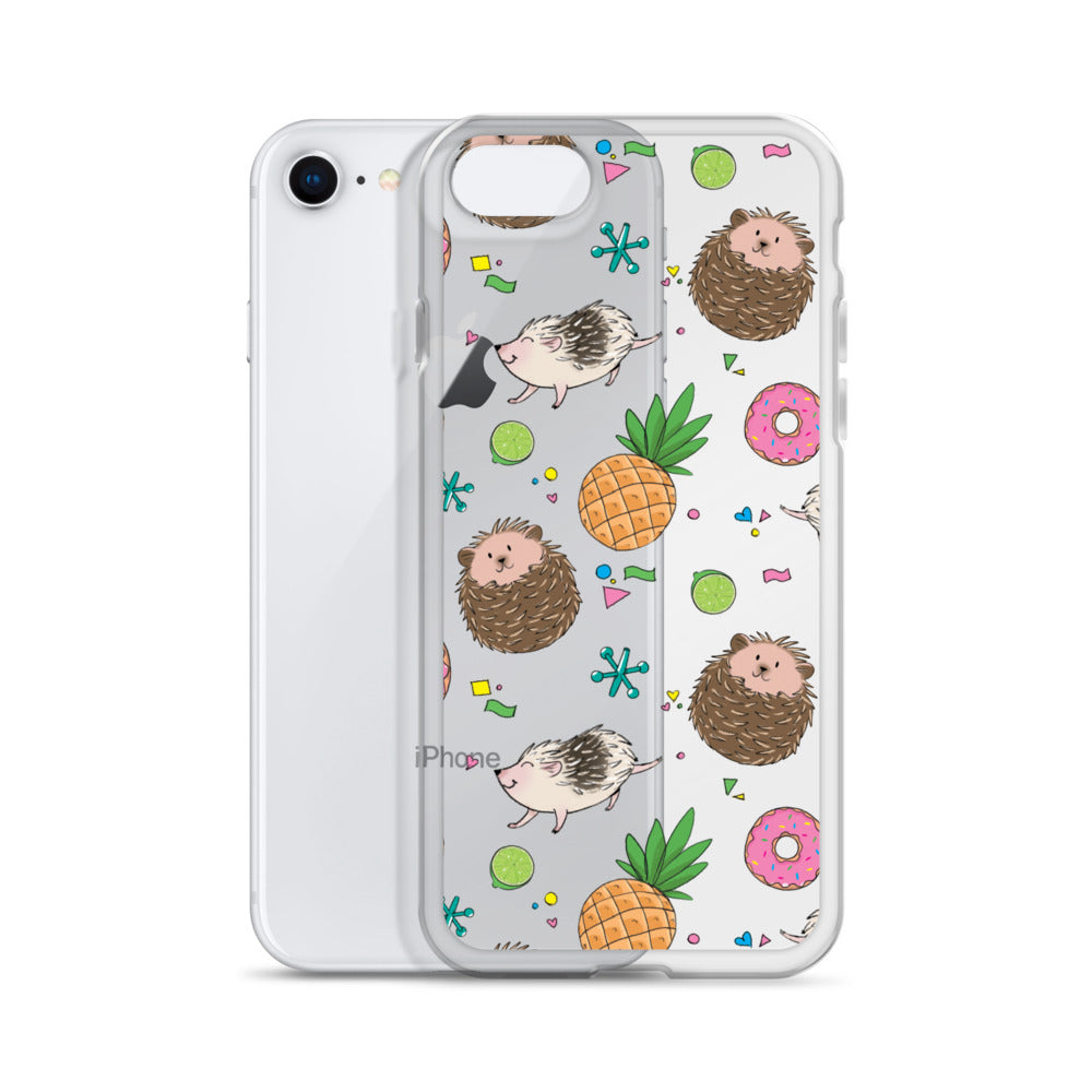 Hedgies, Hooray! iPhone Case - Clear