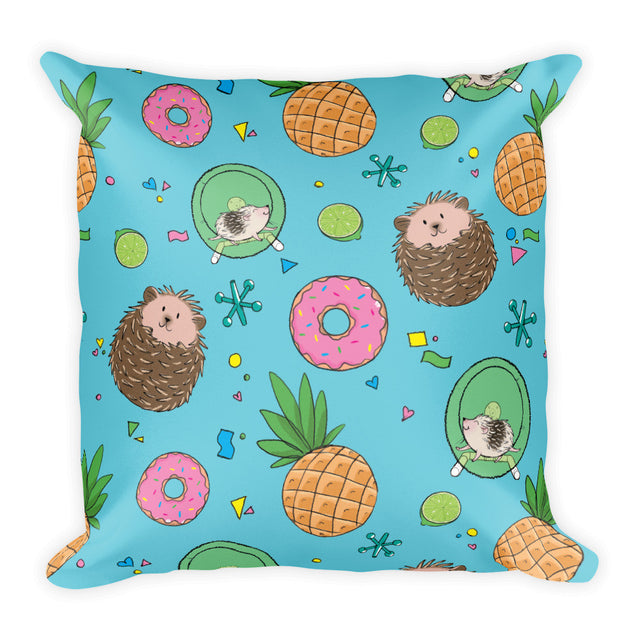 Hedgies, Hooray! Square Pillow